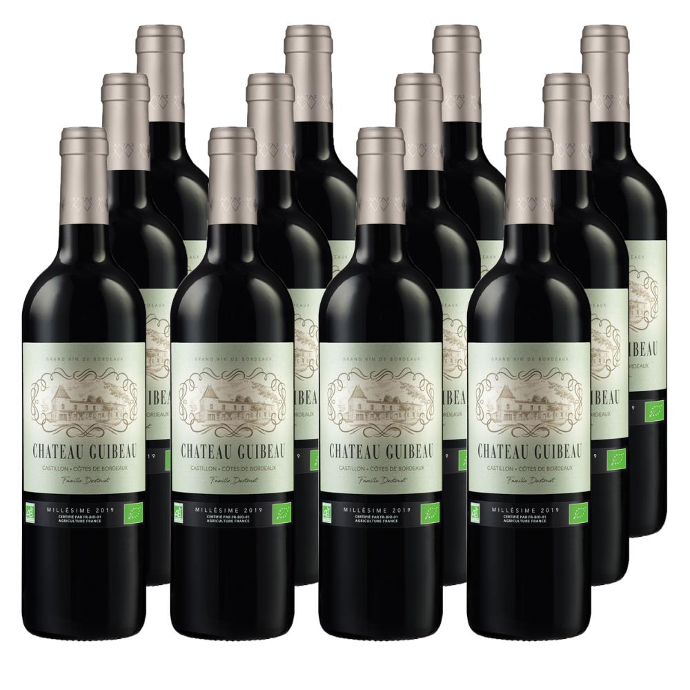 Case of 12 Chateau Guibeau Bordeaux Wine 75cl Red Wine Wine